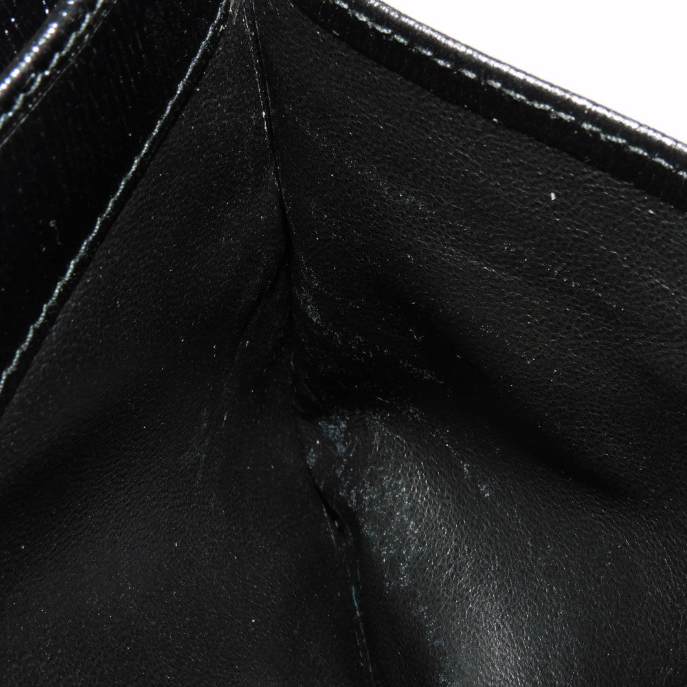 GUCCI Bifold Wallet 035 2169 Calf leather black Vintage Gold Billfold Coin Case Old Jackie Compact Wallet unisex(Unisex) Used Authentic