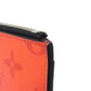 LOUIS VUITTON Coin case M30829 Taiga leather (embossed) x Monogram canvas Rouge Taiga Lama Monogram Coin card holder
