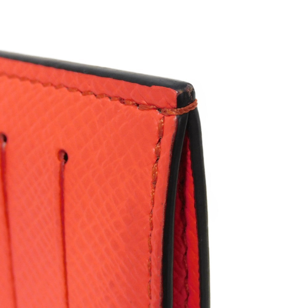 LOUIS VUITTON Coin case M30829 Taiga leather (embossed) x Monogram canvas Rouge Taiga Lama Monogram Coin card holder