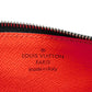 LOUIS VUITTON Coin case M30829 Taiga leather (embossed) x Monogram canvas Rouge Taiga Lama Monogram Coin card holder