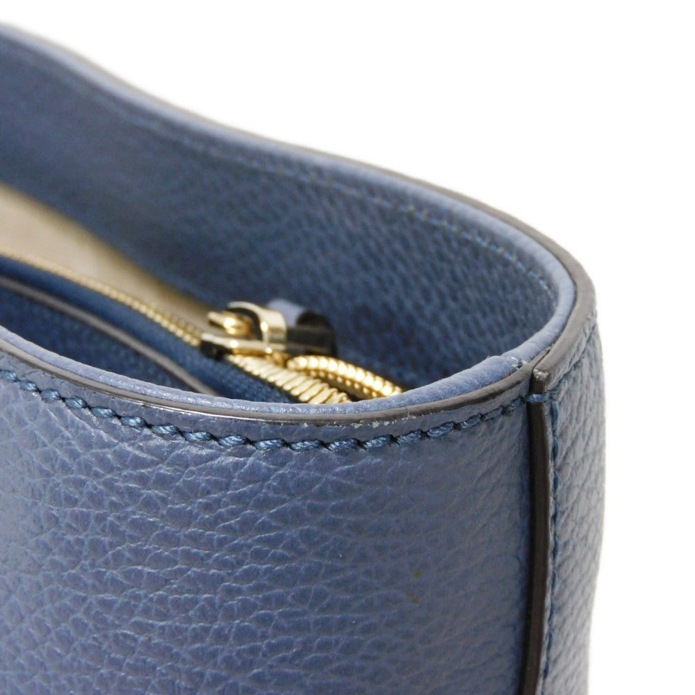 GUCCI Tote Bag 388561 Calf leather (embossed) blue Logo foil stamping GG charm Interlocking G tote unisex(Unisex) Used Authentic