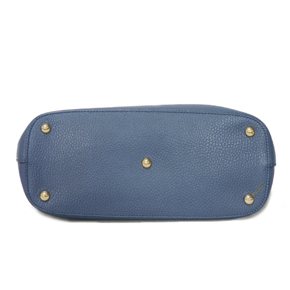 GUCCI Tote Bag 388561 Calf leather (embossed) blue Logo foil stamping GG charm Interlocking G tote unisex(Unisex) Used Authentic