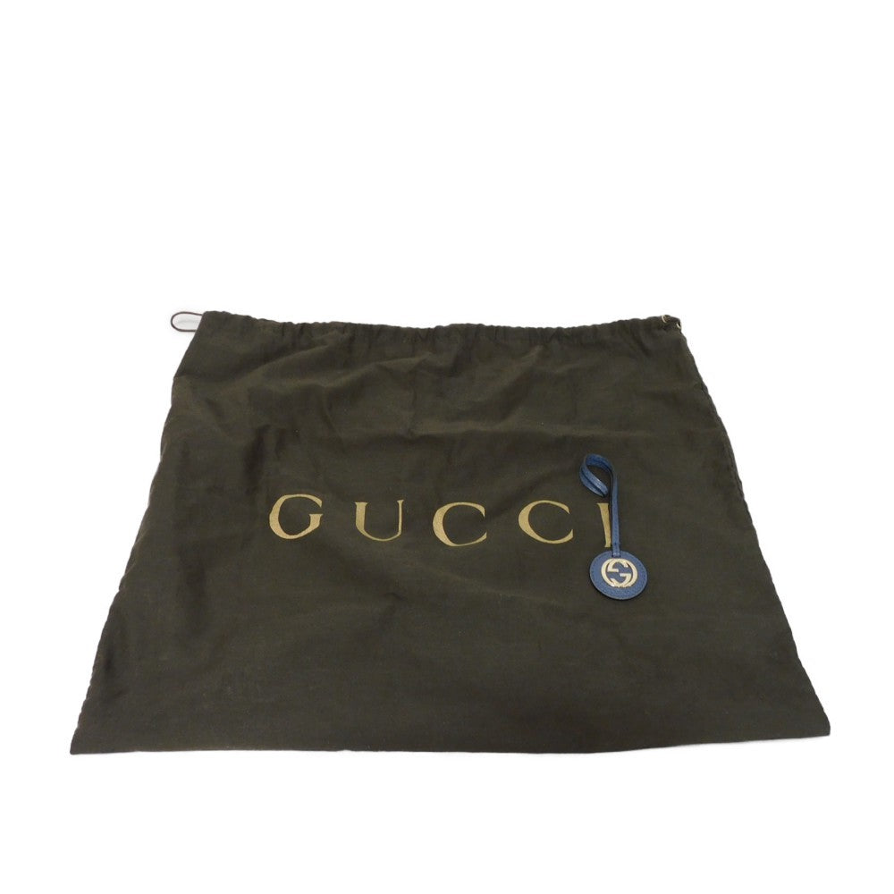 GUCCI Tote Bag 388561 Calf leather (embossed) blue Logo foil stamping GG charm Interlocking G tote unisex(Unisex) Used Authentic