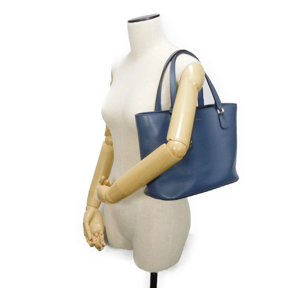 GUCCI Tote Bag 388561 Calf leather (embossed) blue Logo foil stamping GG charm Interlocking G tote unisex(Unisex) Used Authentic