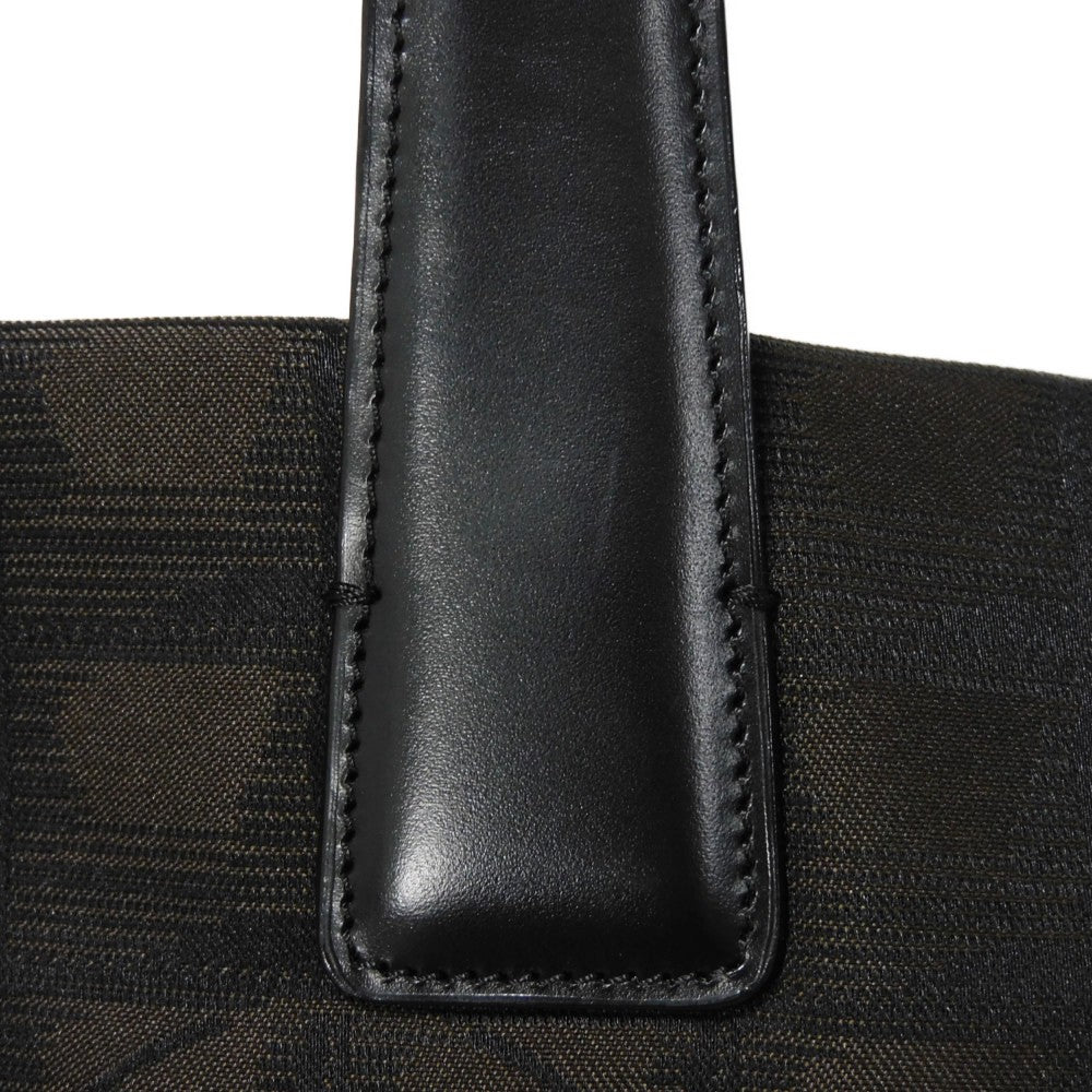 CHANEL Tote Bag A15991 Nylon jacquard x calfskin Brown CC Mark Nylon Jacquard Calfskin 10 Series COCO Mark New Travel Line Tote MM unisex(Unisex) Used Authentic