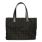 CHANEL Tote Bag A15991 Nylon jacquard x calfskin Brown CC Mark Nylon Jacquard Calfskin 10 Series COCO Mark New Travel Line Tote MM unisex(Unisex) Used Authentic