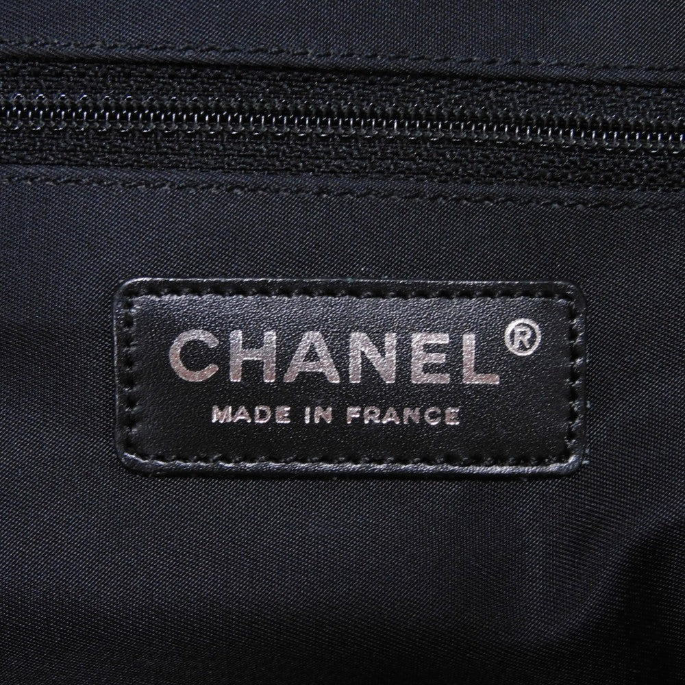 CHANEL Tote Bag A15991 Nylon jacquard x calfskin Brown CC Mark Nylon Jacquard Calfskin 10 Series COCO Mark New Travel Line Tote MM unisex(Unisex) Used Authentic
