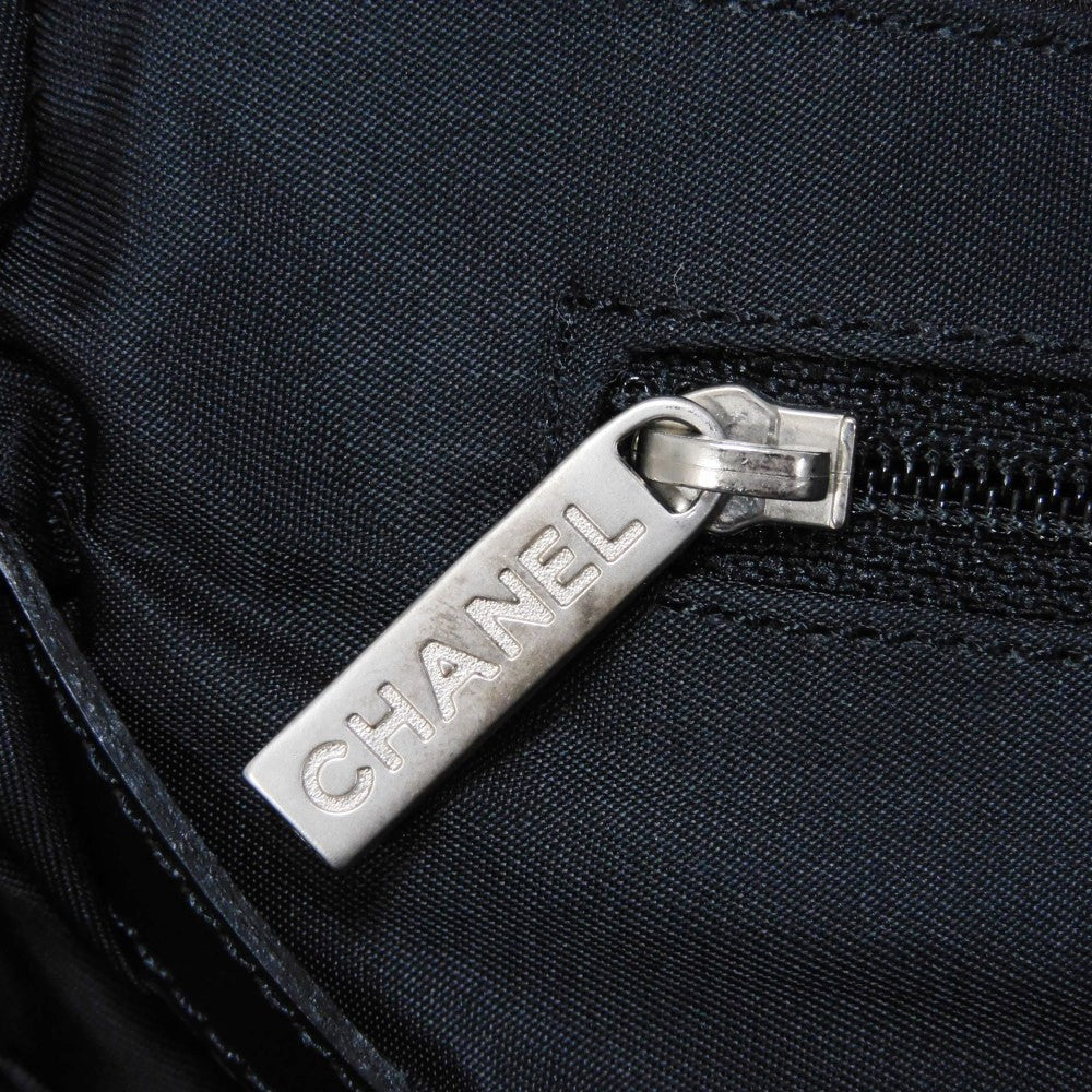 CHANEL Tote Bag A15991 Nylon jacquard x calfskin Brown CC Mark Nylon Jacquard Calfskin 10 Series COCO Mark New Travel Line Tote MM unisex(Unisex) Used Authentic