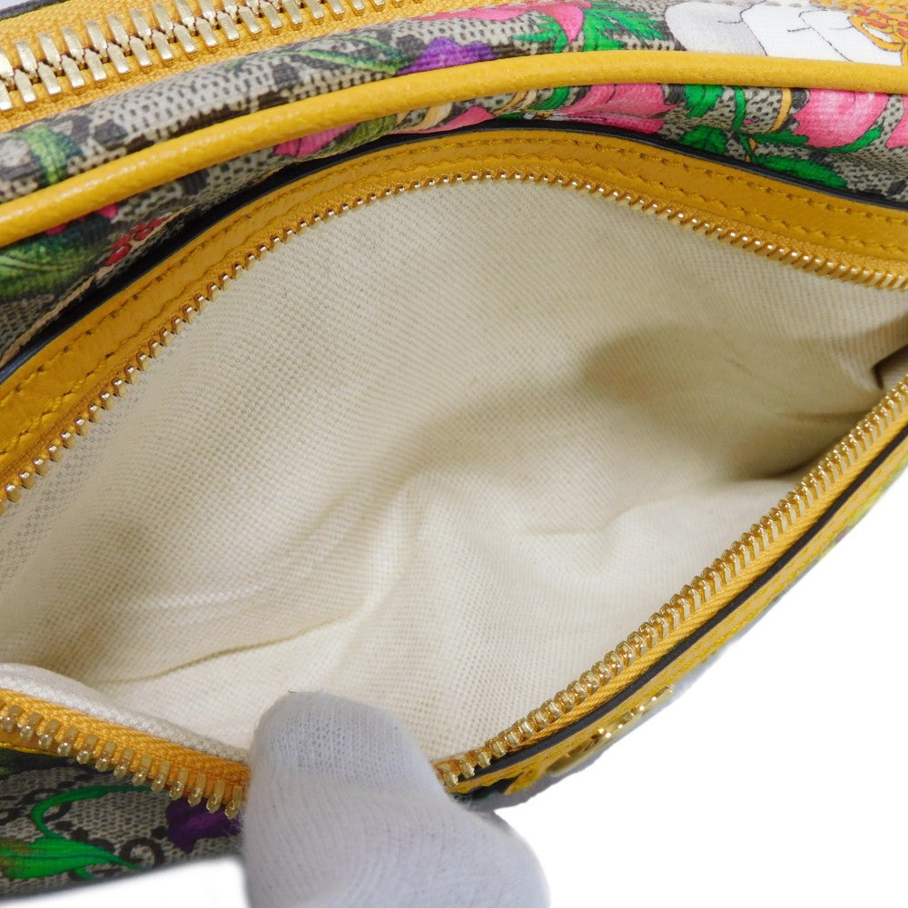 GUCCI Sling bag 574796 HWHCC 9783 GG Supreme canvas (polyurethane finish) x calf leather multicolor GG Supreme Ophidia GG Flora belt bag