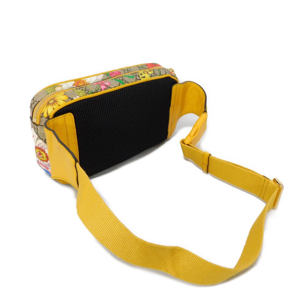 GUCCI Sling bag 574796 HWHCC 9783 GG Supreme canvas (polyurethane finish) x calf leather multicolor GG Supreme Ophidia GG Flora belt bag