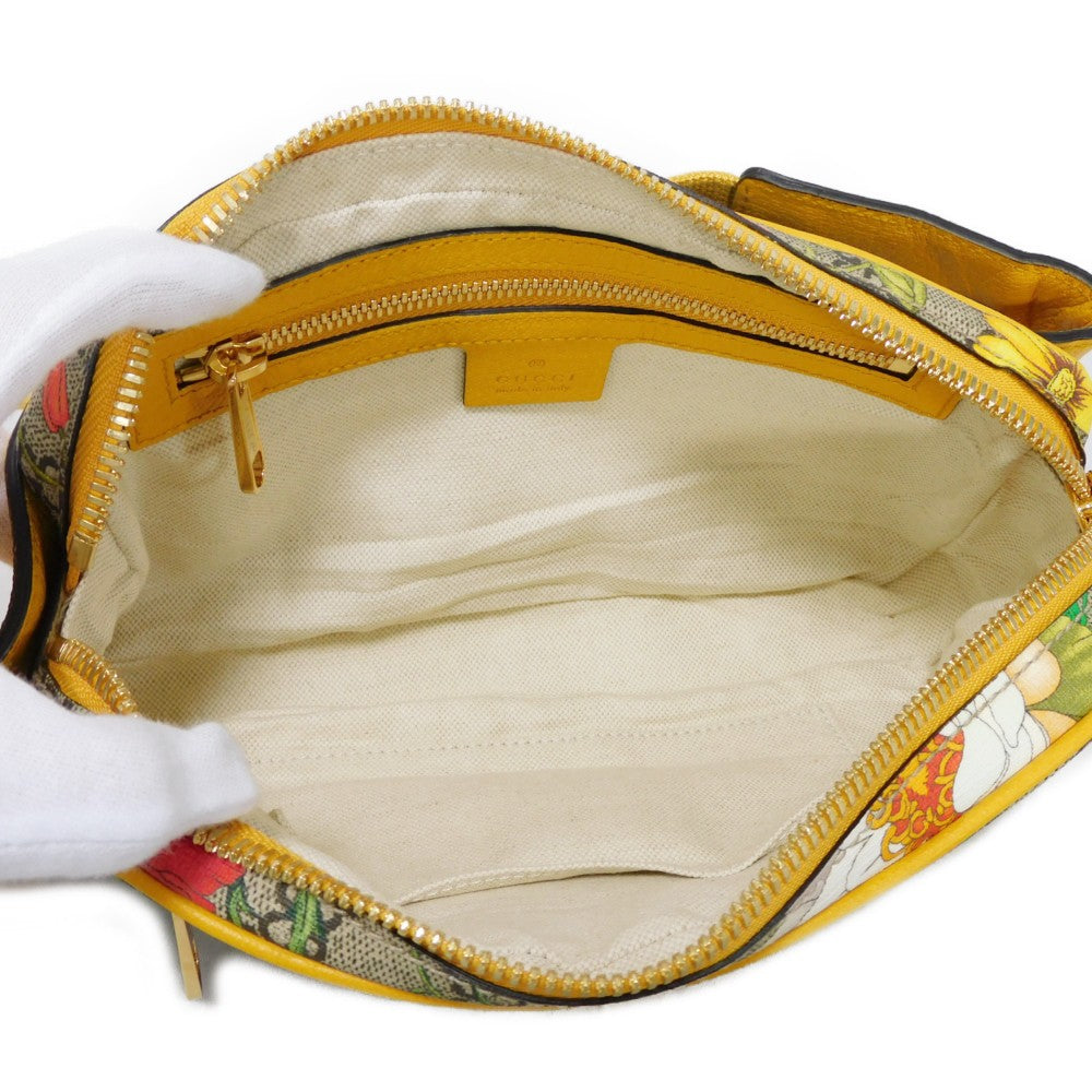 GUCCI Sling bag 574796 HWHCC 9783 GG Supreme canvas (polyurethane finish) x calf leather multicolor GG Supreme Ophidia GG Flora belt bag