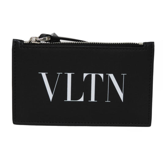 VALENTINO Coin case 3Y2P0540LVN Smooth Calfskin Leather black one studs VLTN logo coin purse