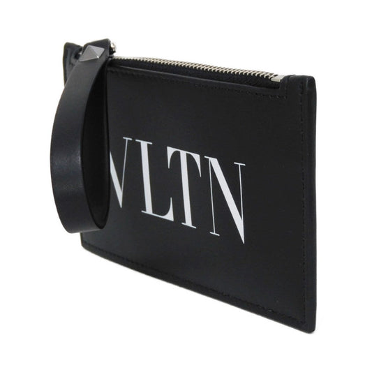 VALENTINO Coin case 3Y2P0540LVN Smooth Calfskin Leather black one studs VLTN logo coin purse