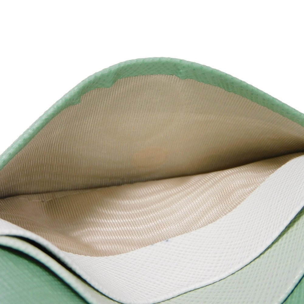PRADA Bifold Wallet 1ML050 ZLP F0RAY Safiano leather (stamped) Pastel green logo Saffiano Multicolor Compact Wallet