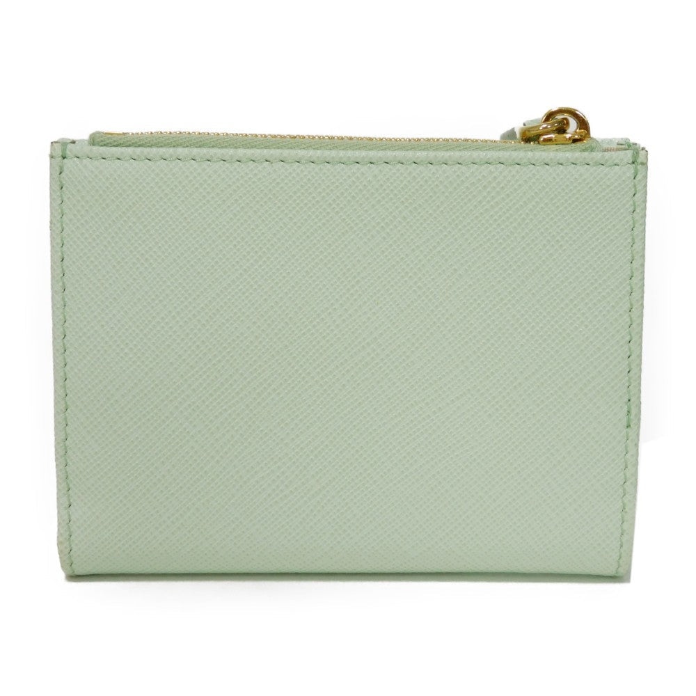 PRADA Bifold Wallet 1ML050 ZLP F0RAY Safiano leather (stamped) Pastel green logo Saffiano Multicolor Compact Wallet