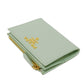 PRADA Bifold Wallet 1ML050 ZLP F0RAY Safiano leather (stamped) Pastel green logo Saffiano Multicolor Compact Wallet