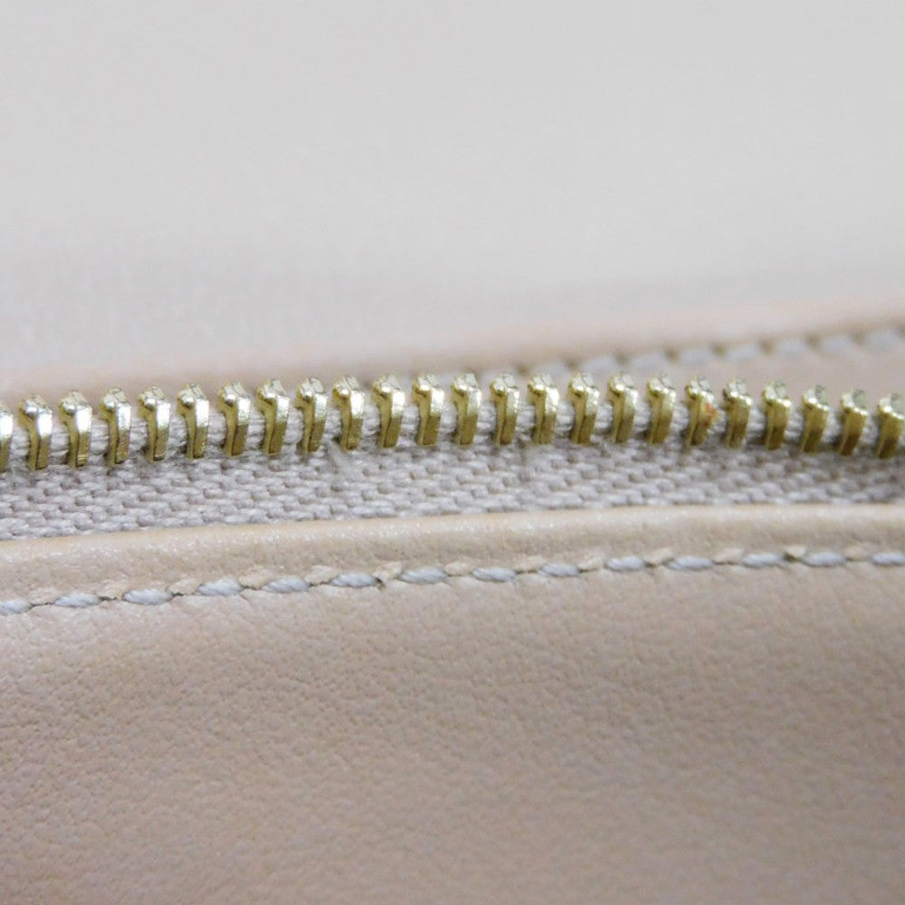 CELINE Long Wallet Purse 10B563BEL.03ND Grained calfskin (embossed) beige Foil Stamped Grain Calfskin Beige Bifold Wallet Long Wallet New logo Large flap wallet mens(Unisex) Used Authentic