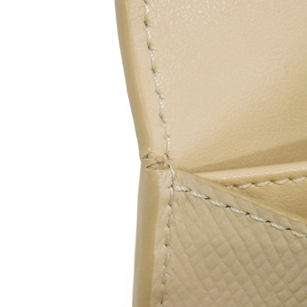 CELINE Long Wallet Purse 10B563BEL.03ND Grained calfskin (embossed) beige Foil Stamped Grain Calfskin Beige Bifold Wallet Long Wallet New logo Large flap wallet mens(Unisex) Used Authentic