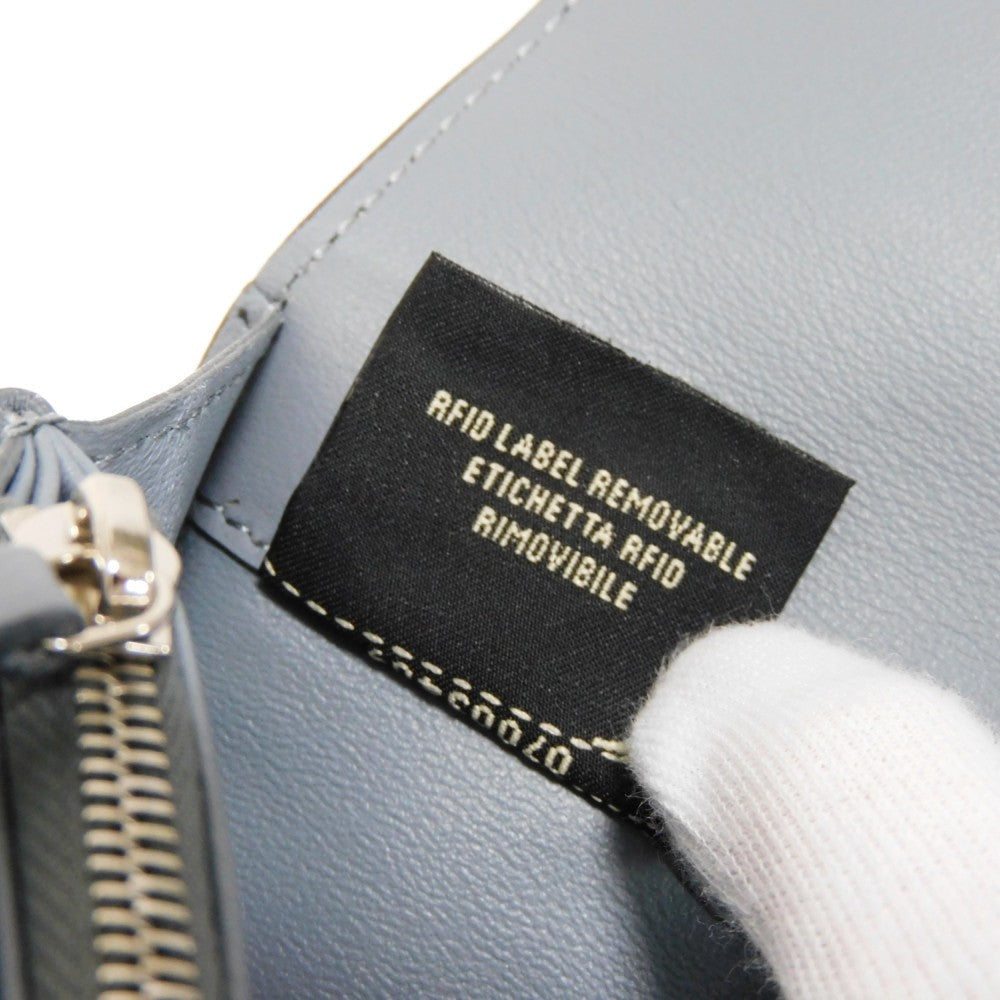 FENDI Long Wallet Purse 8M0437 A91B F09VN Calf leather (embossed) blue Cuoio Roma Twist Lock Unused Celeria Peekaboo Continental Wallet Women Used Authentic
