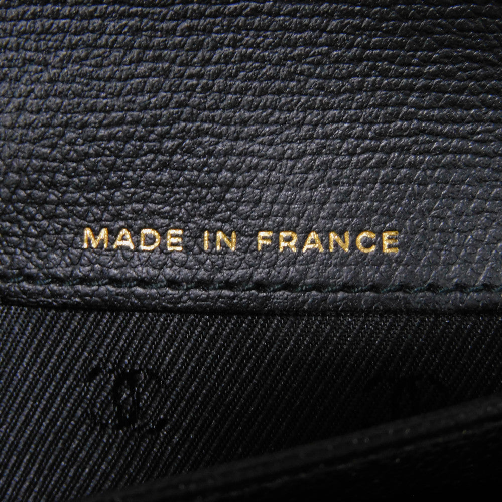 CHANEL Long Wallet Purse A20905 Calfskin (embossed) black Good condition CC mark Calfskin enamel No.9 COCO Mark COCO Button Long Flap Wallet unisex(Unisex) Used Authentic