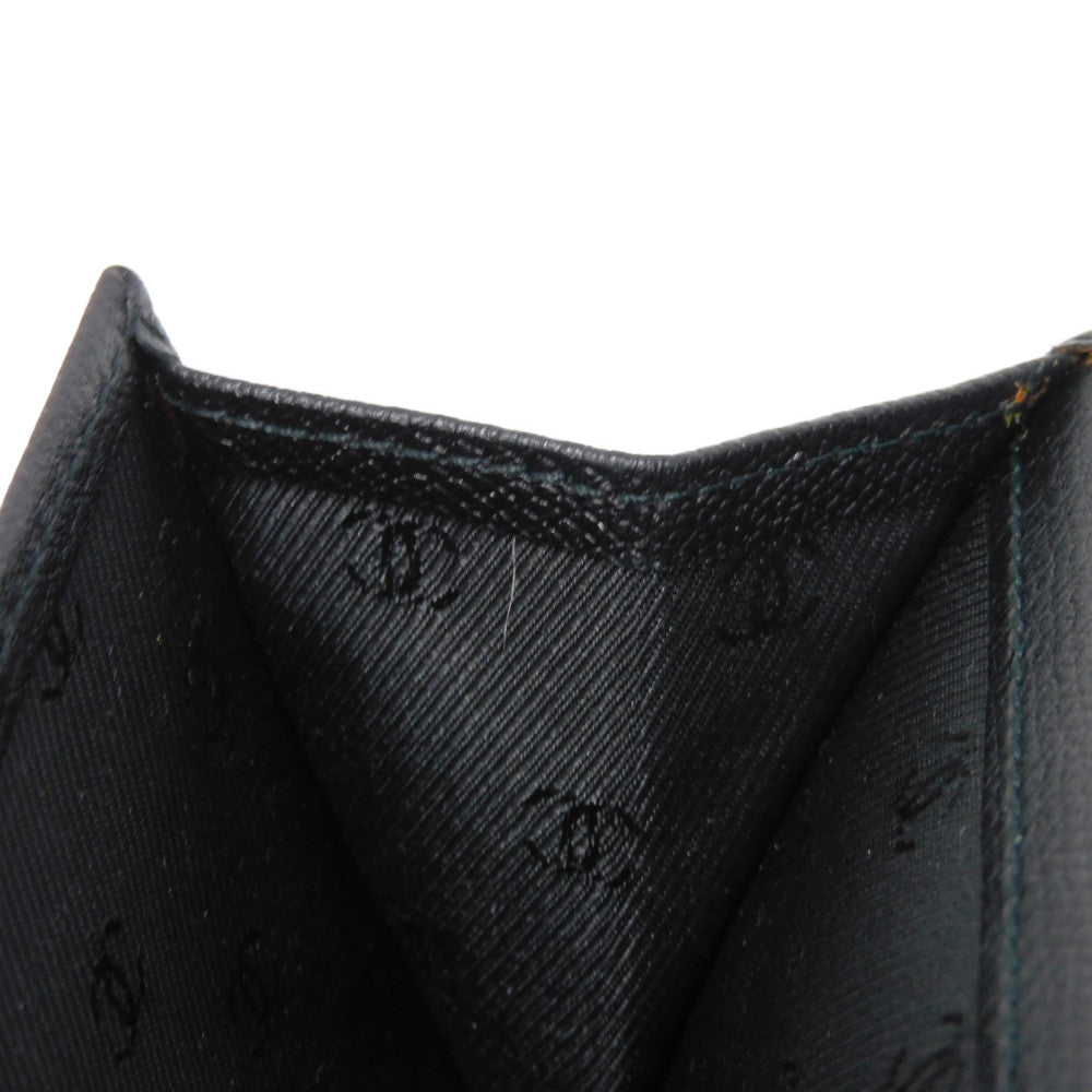 CHANEL Long Wallet Purse A20905 Calfskin (embossed) black Good condition CC mark Calfskin enamel No.9 COCO Mark COCO Button Long Flap Wallet unisex(Unisex) Used Authentic