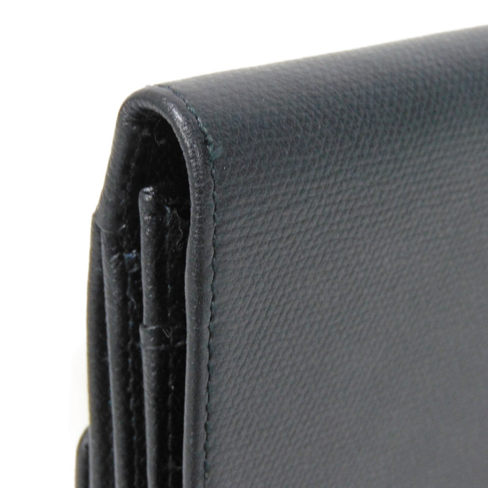 CHANEL Long Wallet Purse A20905 Calfskin (embossed) black Good condition CC mark Calfskin enamel No.9 COCO Mark COCO Button Long Flap Wallet unisex(Unisex) Used Authentic