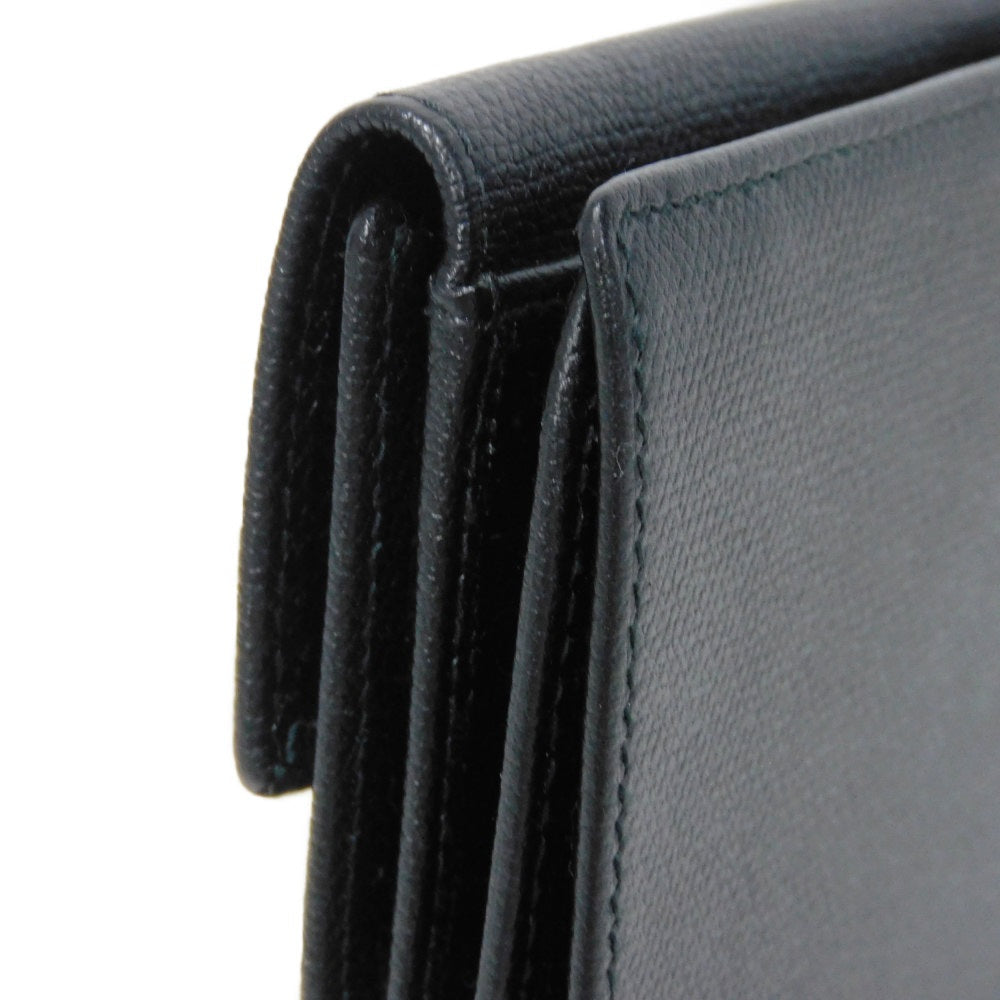 CHANEL Long Wallet Purse A20905 Calfskin (embossed) black Good condition CC mark Calfskin enamel No.9 COCO Mark COCO Button Long Flap Wallet unisex(Unisex) Used Authentic