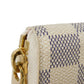 LOUIS VUITTON Long Wallet Purse N60109 Damier Azul Canvas (LV Trunk Print) x Grain Leather Rose valerine LV logo trompe l'oeil Damier As Summer Trunk Portefeuille Clemence Women Used Authentic