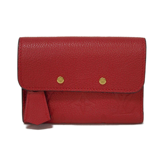LOUIS VUITTON Tri-fold wallet M62185 Implant leather (monogram embossed) Slys LV logo flower emboss Monogram Unplant Portefeuille Pont Neuf Compact unisex(Unisex) Used Authentic