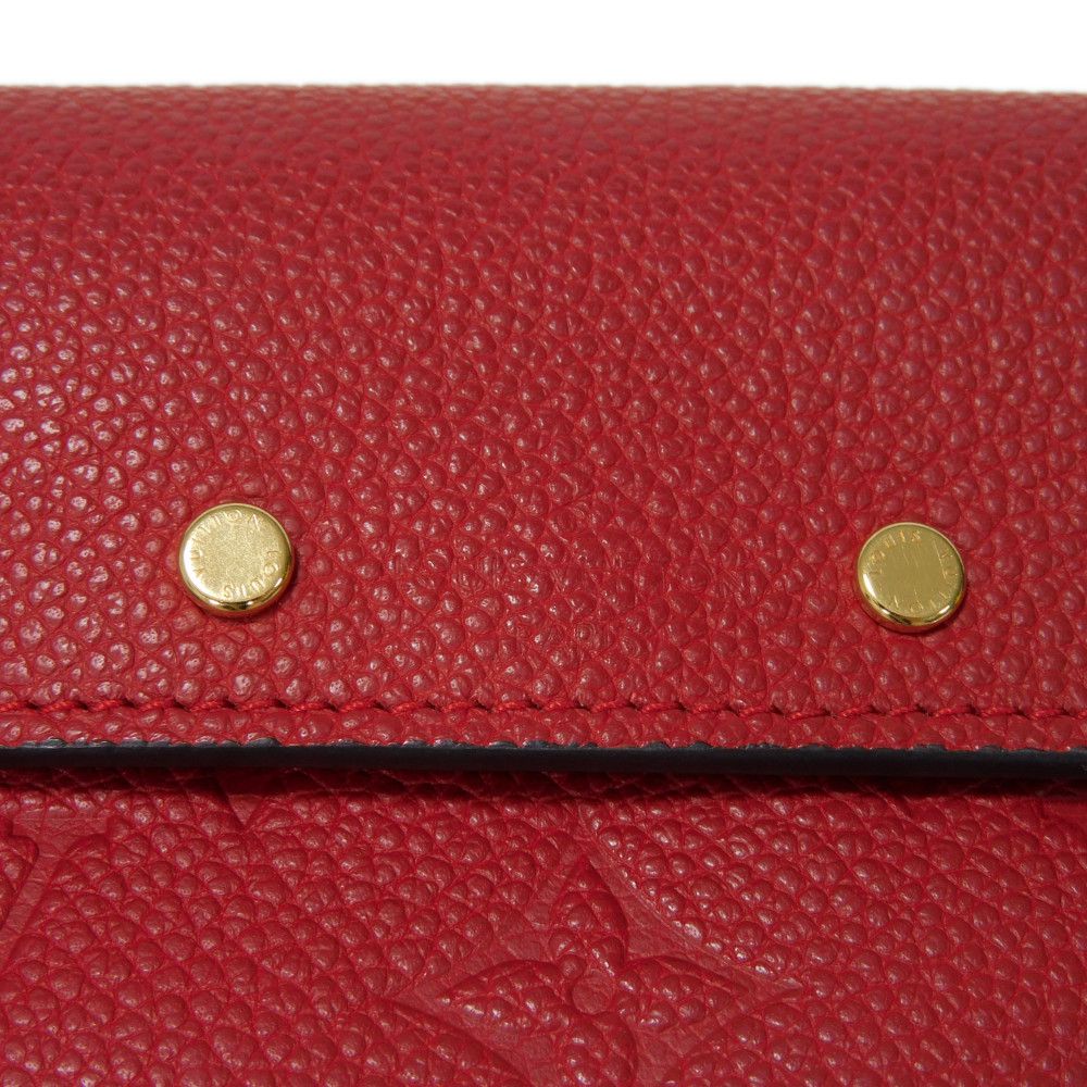 LOUIS VUITTON Tri-fold wallet M62185 Implant leather (monogram embossed) Slys LV logo flower emboss Monogram Unplant Portefeuille Pont Neuf Compact unisex(Unisex) Used Authentic