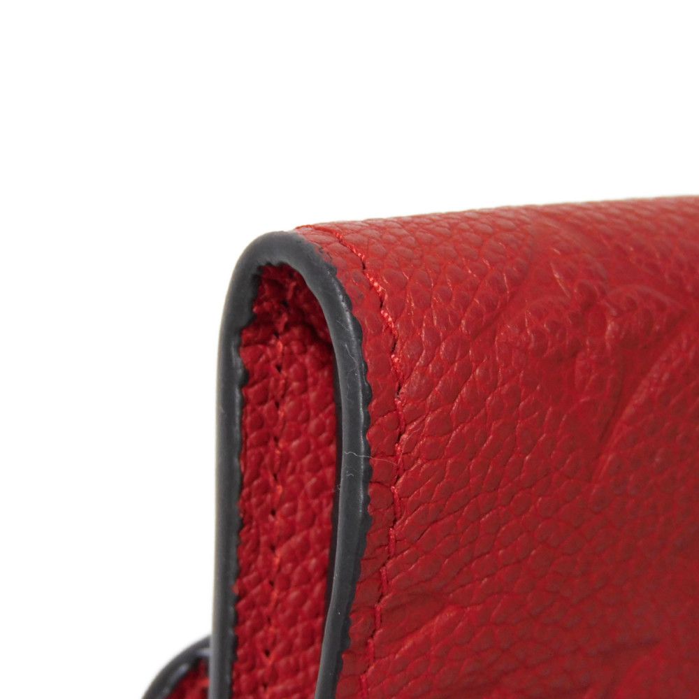 LOUIS VUITTON Tri-fold wallet M62185 Implant leather (monogram embossed) Slys LV logo flower emboss Monogram Unplant Portefeuille Pont Neuf Compact unisex(Unisex) Used Authentic