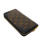 LOUIS VUITTON Long Wallet Purse M61855 Monogram canvas x Calfskin leather Noir Brown Black New Zip Around Monogram Retiro Zippy wallet unisex(Unisex) Used Authentic
