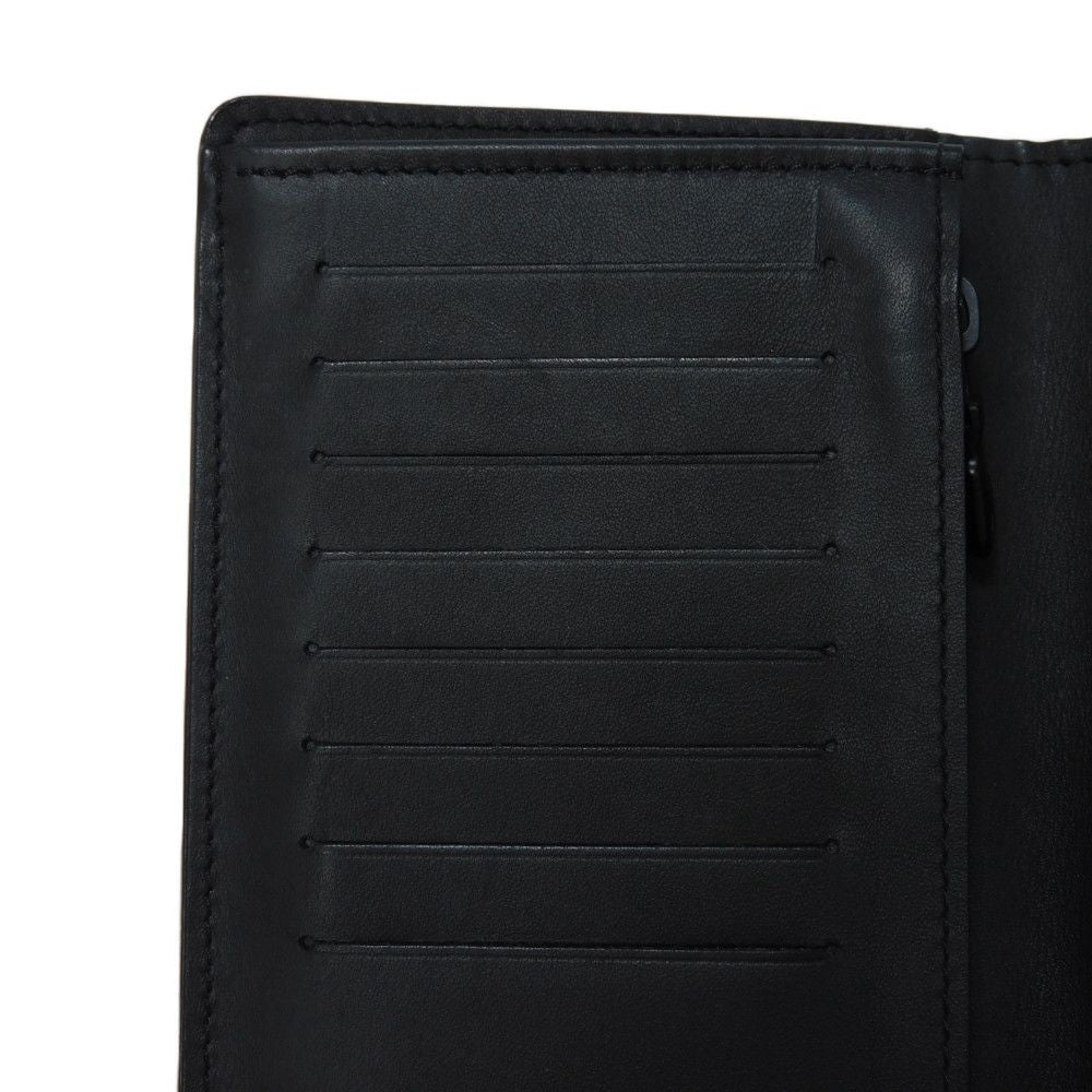 LOUIS VUITTON Long Wallet Purse M62900 Shadow leather (monogram embossing) Noir LV Logo Flower Embossed Black Bifold Wallet Monogram shadow Portefeuille Braza mens Used Authentic