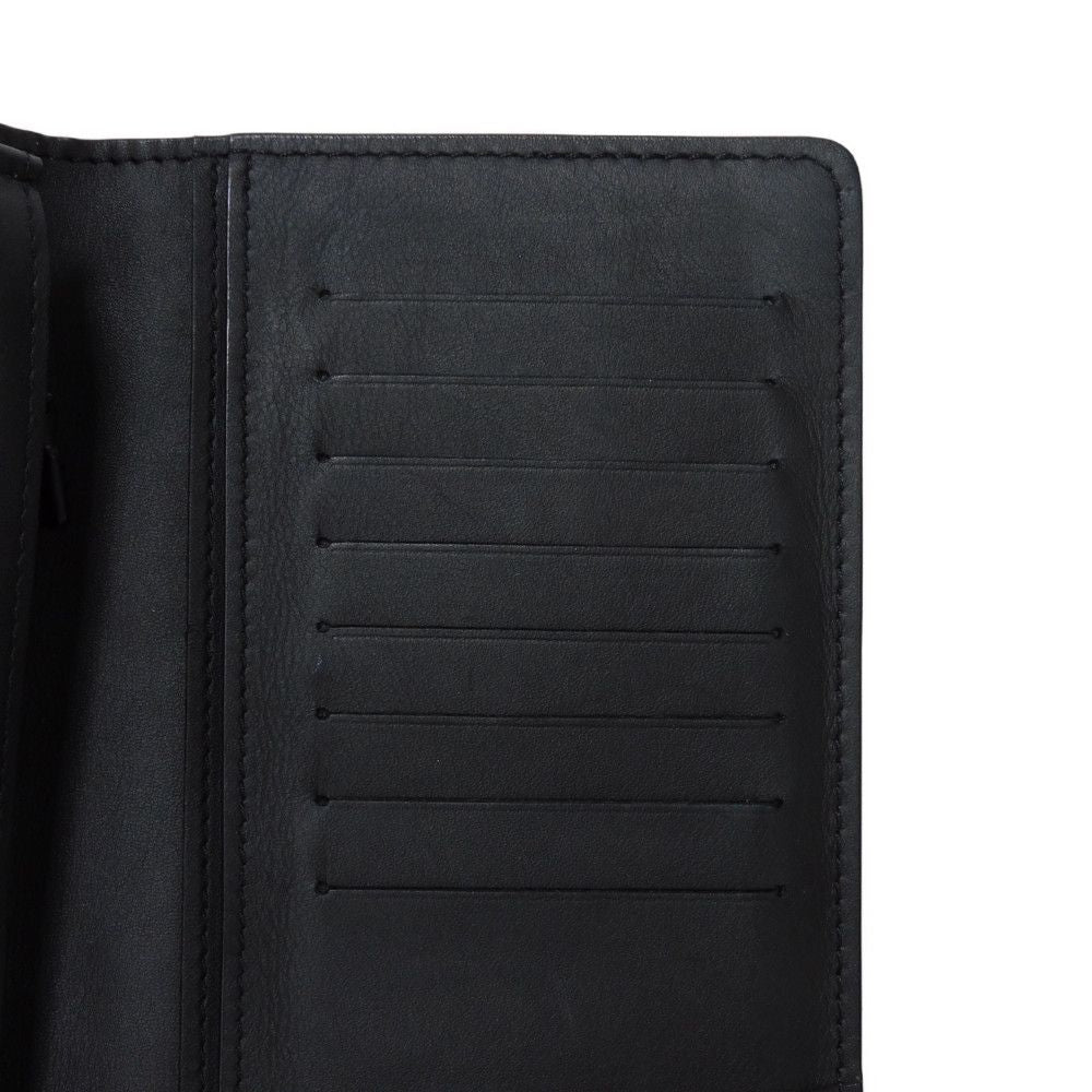 LOUIS VUITTON Long Wallet Purse M62900 Shadow leather (monogram embossing) Noir LV Logo Flower Embossed Black Bifold Wallet Monogram shadow Portefeuille Braza mens Used Authentic