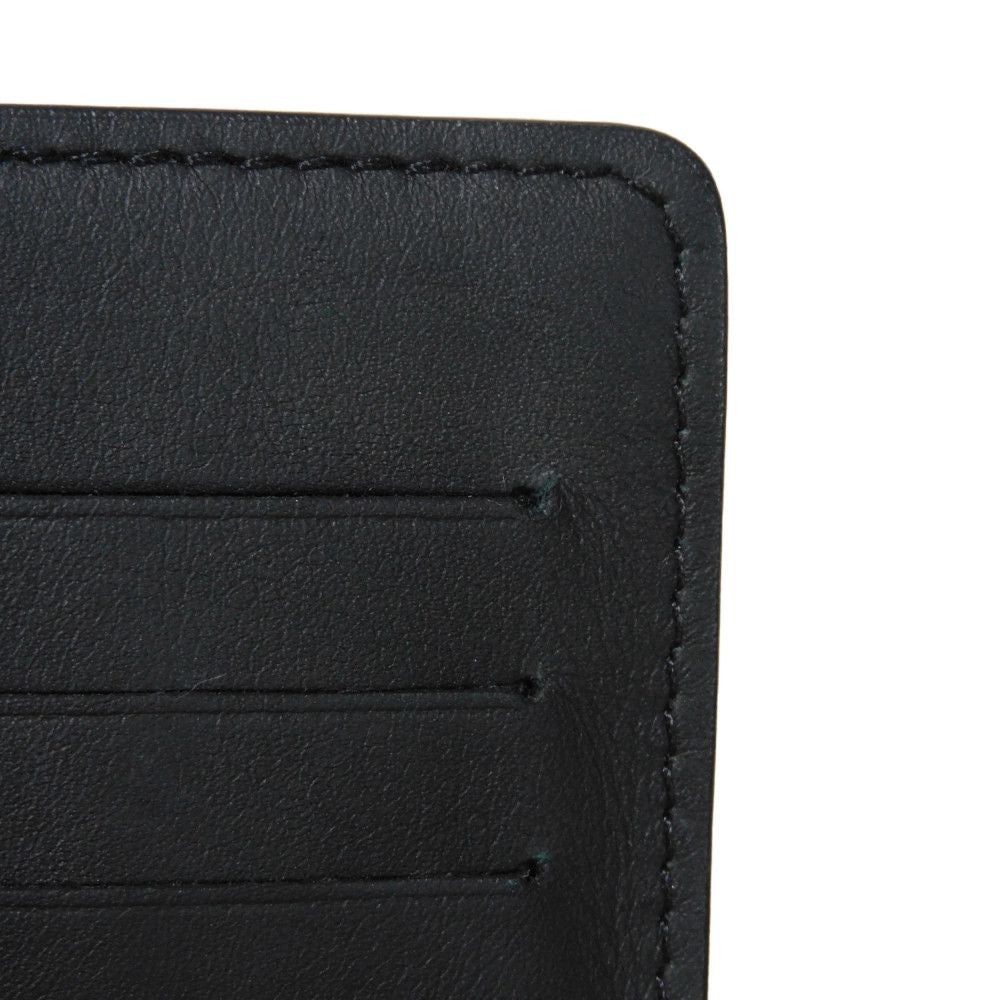 LOUIS VUITTON Long Wallet Purse M62900 Shadow leather (monogram embossing) Noir LV Logo Flower Embossed Black Bifold Wallet Monogram shadow Portefeuille Braza mens Used Authentic