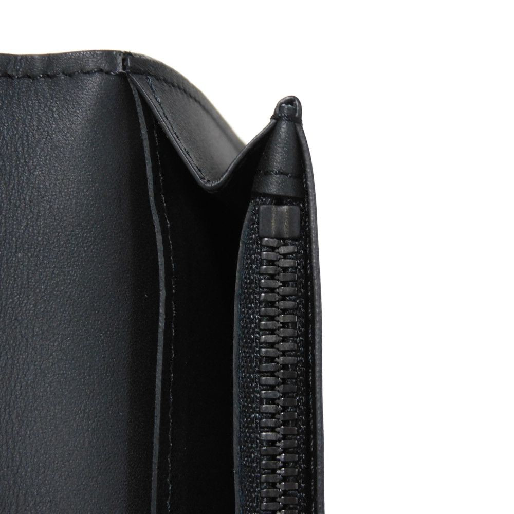 LOUIS VUITTON Long Wallet Purse M62900 Shadow leather (monogram embossing) Noir LV Logo Flower Embossed Black Bifold Wallet Monogram shadow Portefeuille Braza mens Used Authentic
