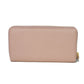 GUCCI Long Wallet Purse 456117 CAO0G 5909 Textured leather Perfect pink Pastel Zip Around GG Marmont Double G zip around wallet Women Used Authentic