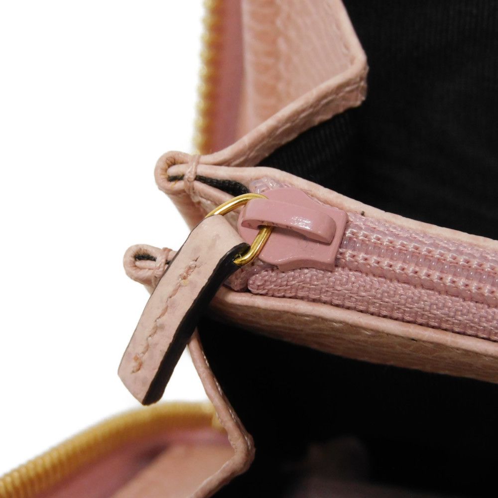 GUCCI Long Wallet Purse 456117 CAO0G 5909 Textured leather Perfect pink Pastel Zip Around GG Marmont Double G zip around wallet Women Used Authentic