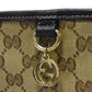 GUCCI Tote Bag 211525 GG Crystal Canvas (Plastics finish) beige Plastics coating brown Interlocking G charm GG Crystal Tote unisex(Unisex) Used Authentic