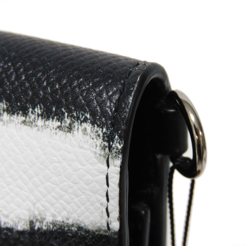 BURBERRY Shoulder Bag Grainy calf leather (embossed) black New logo foil stamping Shoulder wallet