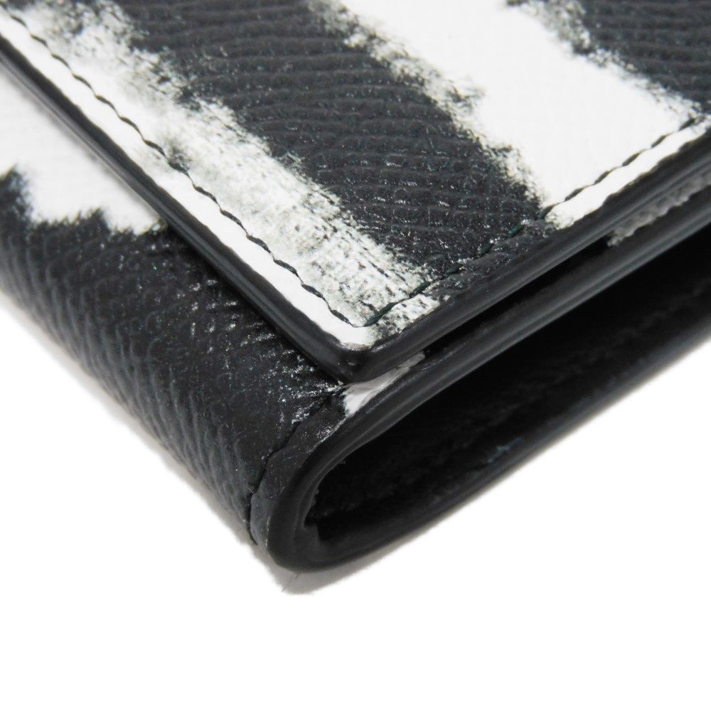 BURBERRY Shoulder Bag Grainy calf leather (embossed) black New logo foil stamping Shoulder wallet