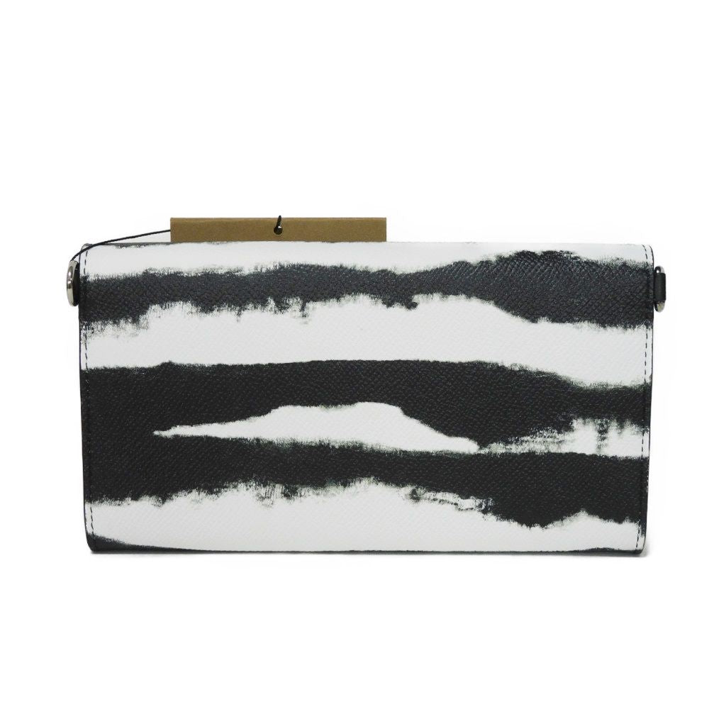 BURBERRY Shoulder Bag Grainy calf leather (embossed) black New logo foil stamping Shoulder wallet