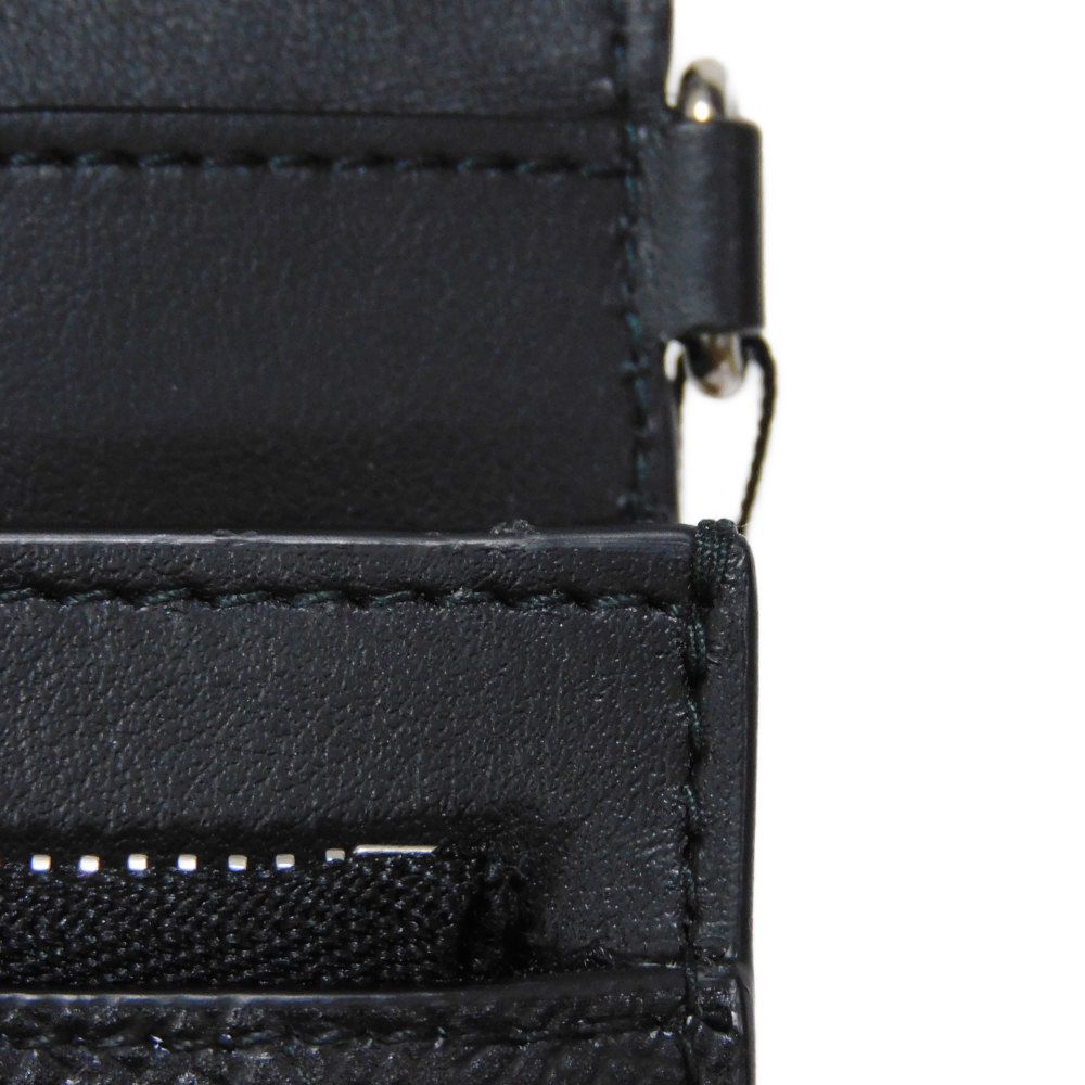 BURBERRY Shoulder Bag Grainy calf leather (embossed) black New logo foil stamping Shoulder wallet