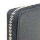 LOUIS VUITTON Coin case M30511 Taiga leather (embossed) Noir New LV logo embossed black Zip Around Taiga Zippy coin purse mens Used Authentic