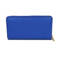 GUCCI Long Wallet Purse 701423 K9GSG 9972 GG Supreme canvas (polyurethane finish) x calf leather blue GG Supreme Cutout Interlocking G Zip Around Wallet