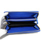 GUCCI Long Wallet Purse 701423 K9GSG 9972 GG Supreme canvas (polyurethane finish) x calf leather blue GG Supreme Cutout Interlocking G Zip Around Wallet