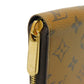 LOUIS VUITTON Long Wallet Purse M82444 Monogram Reverse Canvas x Grained Leather Brown Current LV logo New model Black Zip Around RFID Monogram reverse Zippy wallet unisex(Unisex) Used Authentic