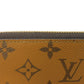 LOUIS VUITTON Long Wallet Purse M82444 Monogram Reverse Canvas x Grained Leather Brown Current LV logo New model Black Zip Around RFID Monogram reverse Zippy wallet unisex(Unisex) Used Authentic