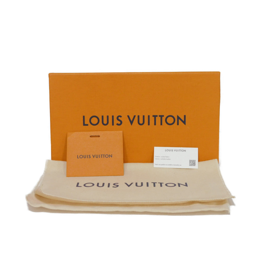 LOUIS VUITTON Long Wallet Purse M82444 Monogram Reverse Canvas x Grained Leather Brown Current LV logo New model Black Zip Around RFID Monogram reverse Zippy wallet unisex(Unisex) Used Authentic