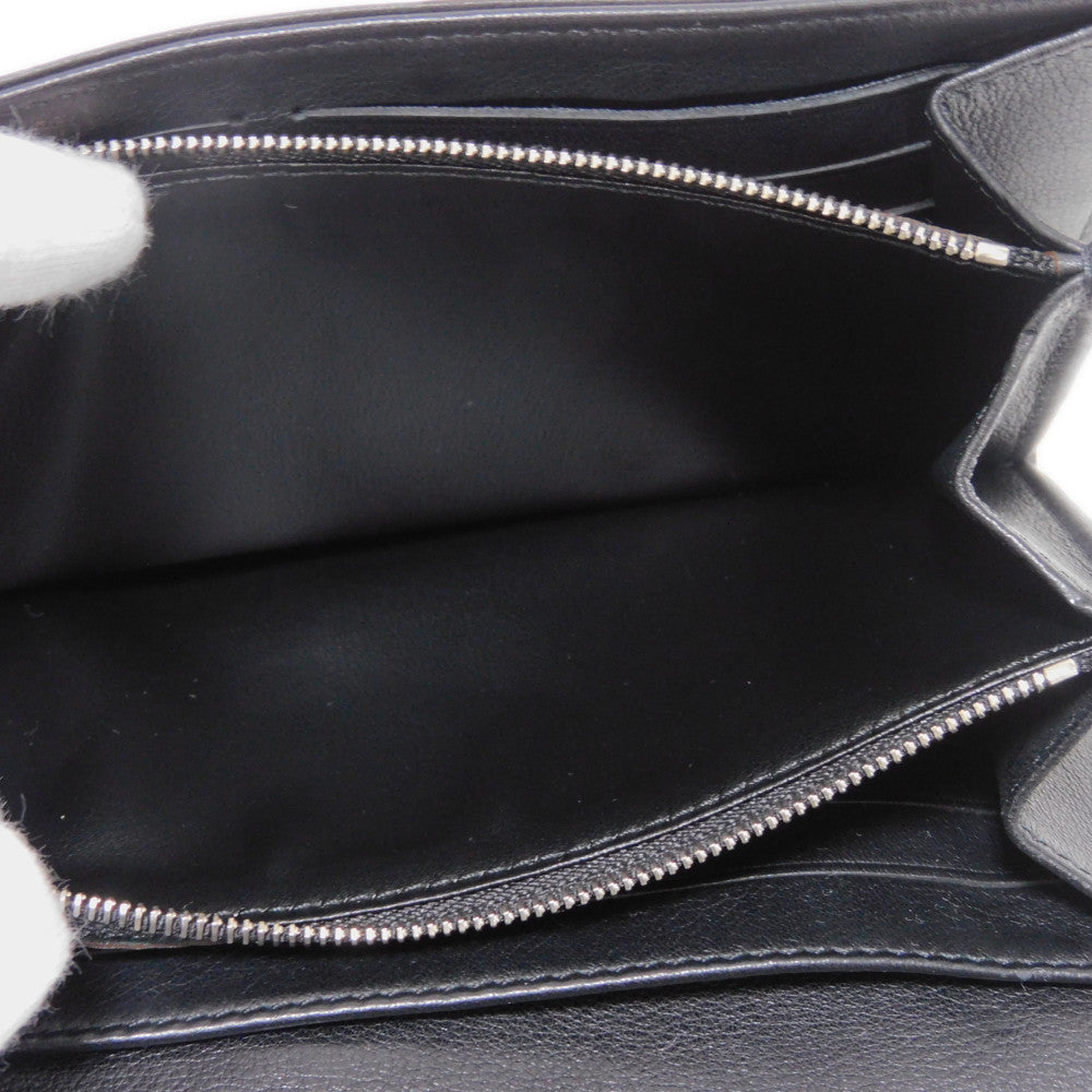 LOUIS VUITTON Long Wallet Purse M58136 Mahina leather (stamped) Noir Old style perforation punching push lock Monogram Mahina Portefeuille Iris unisex(Unisex) Used Authentic